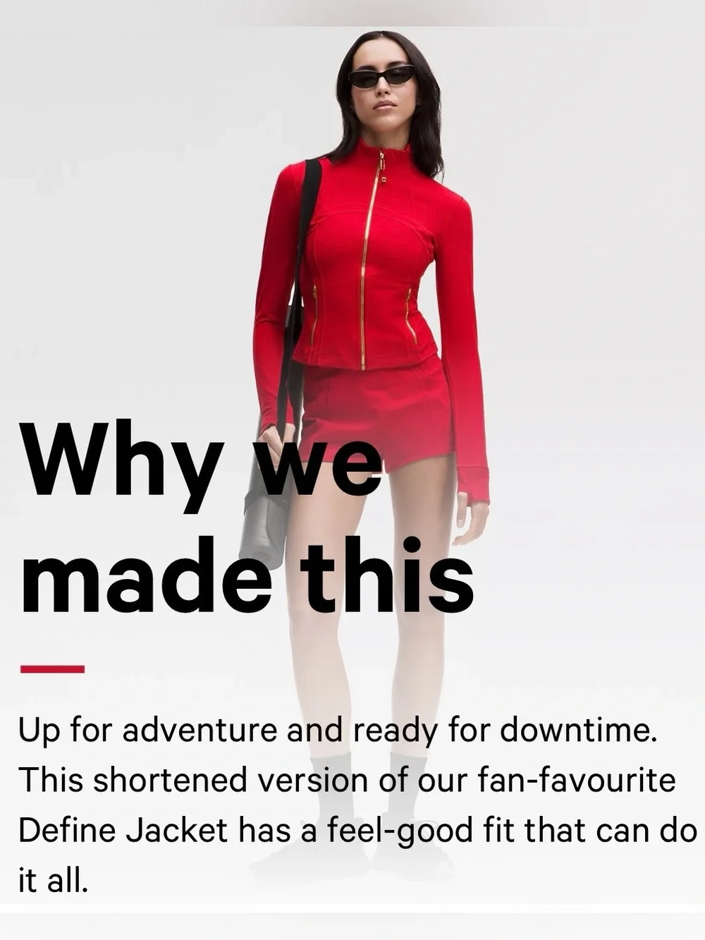 lululemon athletica Define Cropped Jacket in Oxford Red size 2 (no tags)